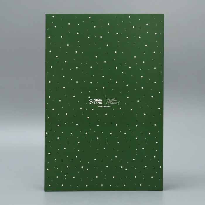 Коробка подарочная с PVC крышкой &laquo;Уютного нового года!&raquo;, ёлочка, 20 х 30 х 8 см, Новый год