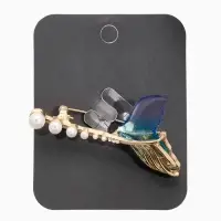 Брошь "Хвост Русалки" с жемчугом, цветная в золоте