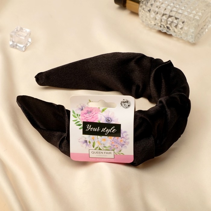 Ободок для волос "Юнона" классика, 5 см, чёрный