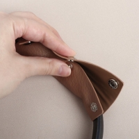 Накладки на ручку для сумки, на кнопках, 13 &times; 9 см, 2 шт, цвет коричневый