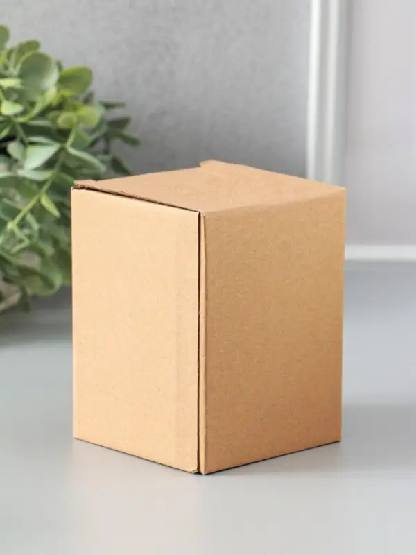 Шкатулка керамика "Золотой лист Гинкго" белая 8х8х10 см