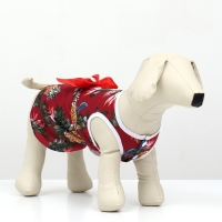 Платье для животных "Тропики&raquo;, XS (ДС 20, ОГ 30 см), красное