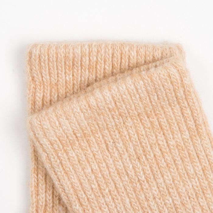 Носки детские из монгольской шерсти, цвет бежевый, размер 12-14 см (2)