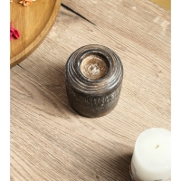 Подсвечник из дерева Джати, d 3 см, 8х8х10 см, цв. темно-коричневый Подсвечник из дерева Джати, d 3 см, 8х8х10 см, цв. темно-коричневый