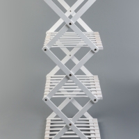 Подставка для цветов Greengo, 4 полки, 50 &times; 25 &times; 68 см, напольная, бамбук, белая