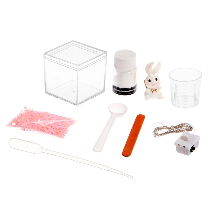 Набор для опытов «Снежный ночник: Кролик», своими руками Набор для опытов «Снежный ночник: Кролик», своими руками