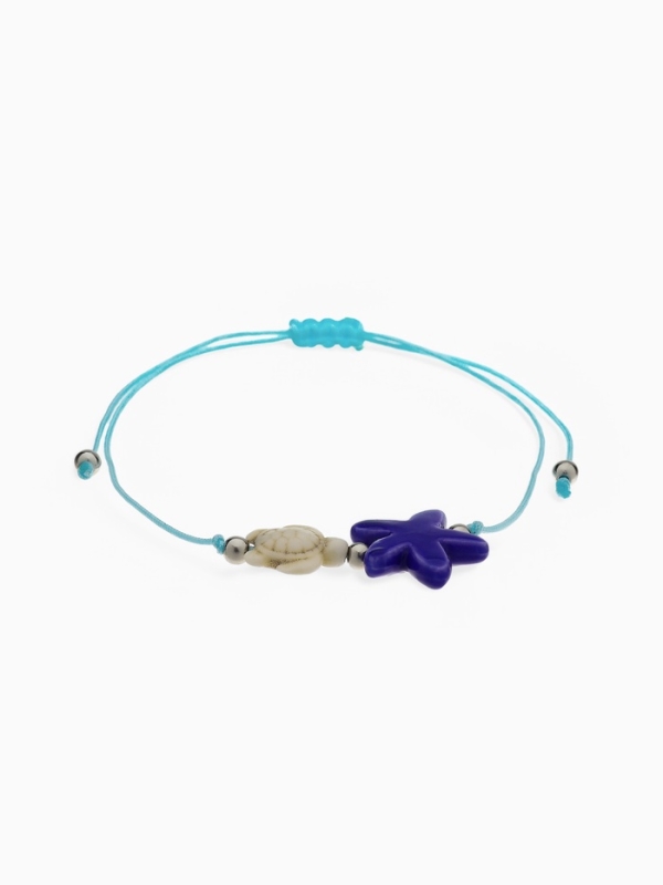 Браслет &laquo;Заезда&raquo; на нити, черепашка, фиолетовый в серебре