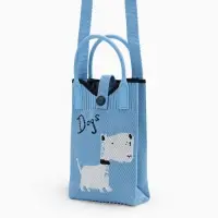 Сумка подр Пес, 12*4*17, отд на кнопке, дл ремень, голубой