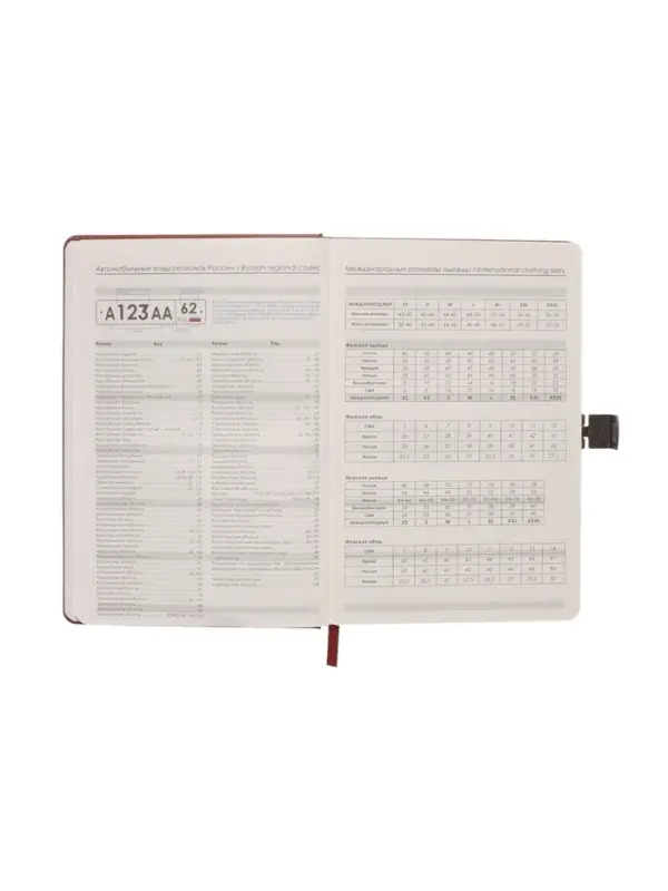 Ежедневник недатированный формат А5, с хлястиком, 80л, линия, пвх, Коричневый