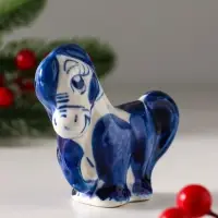 Сувенир "Конь Жаркий",9х5 см, гжель