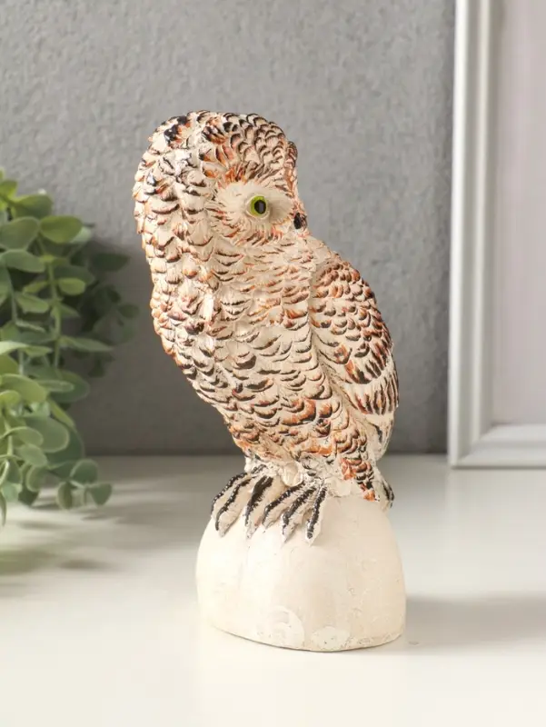 Фигурка гипс &laquo;Сова на камне&raquo;, 18&times;10 см, мультиколор