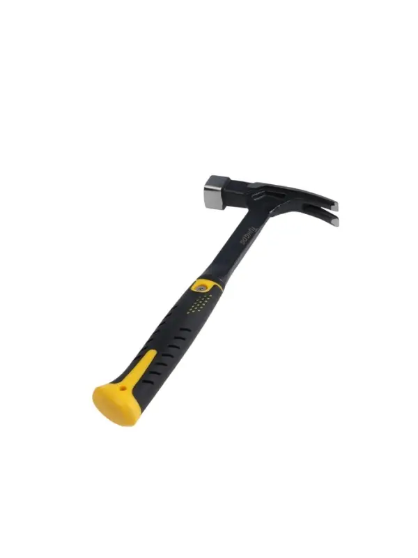 Молоток-гвоздодер ТУНДА ПРОФИ, цельнокованый, квадратный боек с магнитом, 2К рукоятка, 600 г   10777