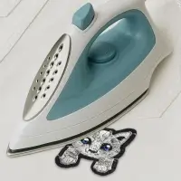 Термоаппликация &laquo;Котёнок с лапками&raquo;, 4&times;3.3 см, серая