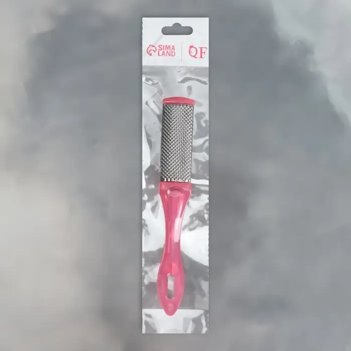 Пилка для пяток, металлическая/наждачная, двусторонняя, 17 см, МИКС