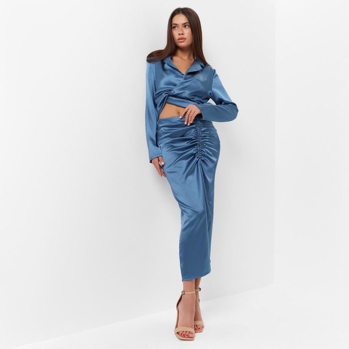 Юбка женская на кулиске MIST: Classic Collection р. 42, цвет синий