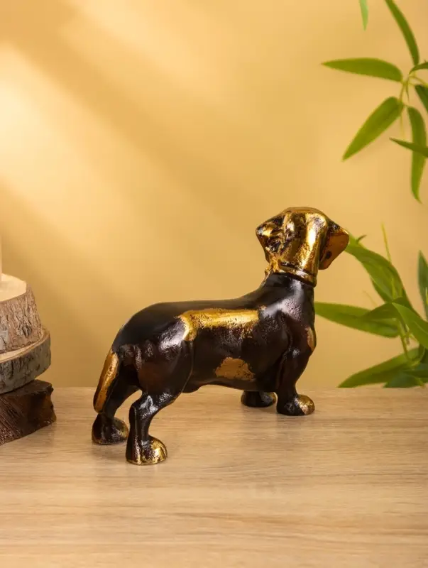 Сувенир интерьерный "Такса" 22х7х14 см, алюминий