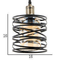 Светильник BayerLux 88319/1 E27 40Вт черный 16х16х21-121 см