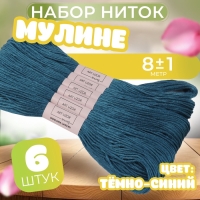 Набор ниток мулине №3842, 8 ± 1 м, 6 шт, цвет тёмно-синий Набор ниток мулине №3842, 8 ± 1 м, 6 шт, цвет тёмно-синий