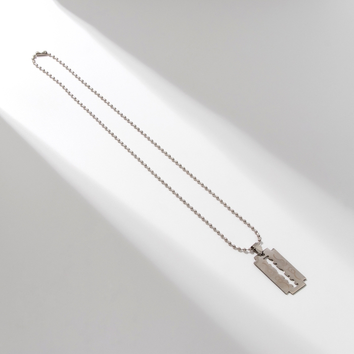 Кулон унисекс &laquo;Лезвие&raquo;, цвет серебро, 47 см