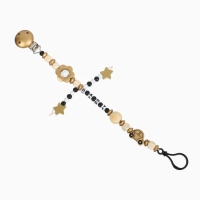 Держатель для соски - пустышки &laquo;Звездочки&raquo;, деревянный, цвет золотой