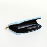 Кошелёк женский на молнии, лакированный, цвет голубой Кошелёк женский на молнии, лакированный, цвет голубой