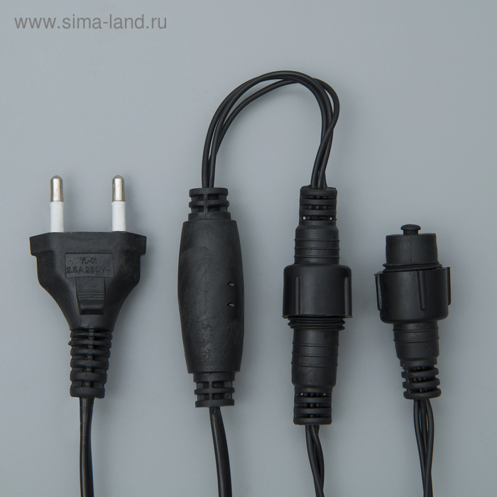 Гирлянда &laquo;Сеть&raquo; 2 х 1.5 м , IP44, УМС, тёмная нить, 192 LED, свечение мульти, 220 В