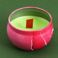 Ароматическая свеча из соевого воска &laquo;Вечерний уют&raquo;, аромат яблоко, 6 х 6 х 4 см.