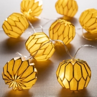 Гирлянда &laquo;Нить&raquo; 2 м с насадками &laquo;Розовый фонарик&raquo;, IP20, прозрачная нить, 10 LED, батарейки AAх2 (нет в комплекте), свечение тёплое белое