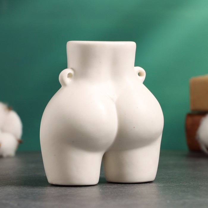 Подсвечник Подсвечник "Марта" белый глянец, 10х6х8см