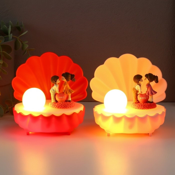 Сувенир пластик свет Сувенир пластик свет "Парочка в ракушке" МИКС 11,5х10х11,5 см