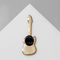 Значок &laquo;Гитара&raquo; электро, цвет бежево-красный в золоте