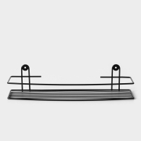Полка для ванной прямая, 34&times;12&times;7,5 см, цвет черный