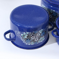 Набор эмалированных кастрюль &laquo;Голубика&raquo;, 3 предмета: 2,9 л, 4,5 л, 7 л, индукция