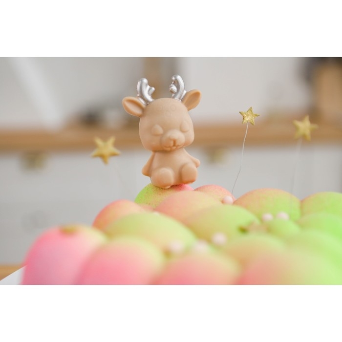 Молд новогодний &laquo;Оленёнок&raquo;, силикон, 6&times;3&times;6 см, прозрачный