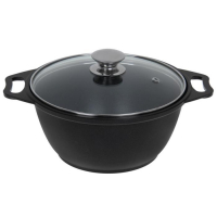 Кастрюля &laquo;Традиция&raquo;, 2 л, 28&times;22.5&times;10.5 см, антипригарное покрытие, цвет чёрный