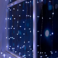 Гирлянда «Занавес» 2 × 2 м роса, IP20, серебристая нить, 300 LED, свечение белое, 12 В Гирлянда «Занавес» 2 × 2 м роса, IP20, серебристая нить, 300 LED, свечение белое, 12 В
