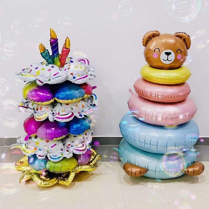 Шар фольгированный 42" &laquo;Пирамидка &ndash; цветы&raquo;, под воздух