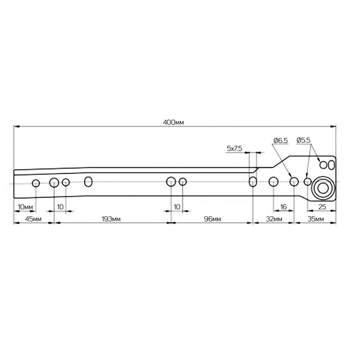 Роликовые направляющие 400 мм, 0.8 мм