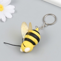 Фонарик кричалка на кольце "Пчела" 2,4х2,4х5 см