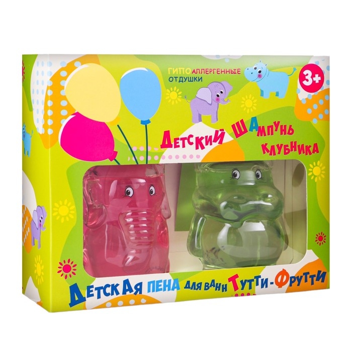Подарочный набор косметики Liss Kroully: пена для ванн детская + шампунь детский