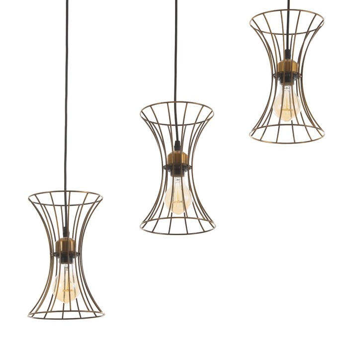 Светильник BayerLux "Анетта" 3хЕ27 40Вт золото 16х50х23-123см