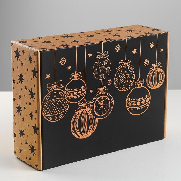 Коробка подарочная новогодняя складная «Happy New Year», 30,7 х 22 х 9,5 см, Новый год Коробка подарочная новогодняя складная «Happy New Year», 30,7 х 22 х 9,5 см, Новый год