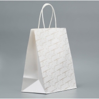 Пакет подарочный крафтовый, упаковка, &laquo;С днём рождения&raquo;, 22 х 25 х 12 см