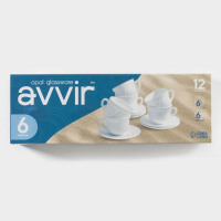 Сервиз чайный Доляна &laquo;Дива&raquo;, 12 предметов: 6 чашек 190 мл, 6 блюдец, стеклокерамика