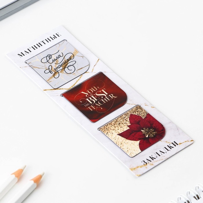 Подарочный набор &laquo;УЧИТЕЛЬ №1&raquo;: ежедневник А5, 80 листов, ручка, стикеры, термостакан 350 мл и магнитные закладки