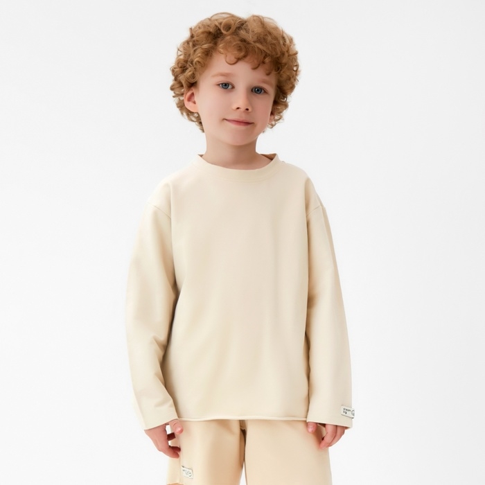 Футболка детская с дл.рукавом KAFTAN, р. 30 (98-104 см), бежевый Футболка детская с дл.рукавом KAFTAN, р. 30 (98-104 см), бежевый