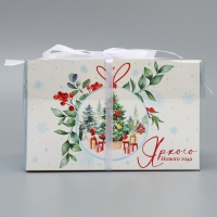 Коробка для капкейка &laquo;Яркого Нового года&raquo;, шар, 16 х 16 х 10 см, Новый год