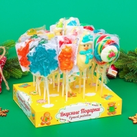 Новый год. Карамель леденцовая на палочке "Новогодний микс", 30 г