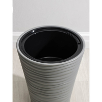 Кашпо для цветов со вставкой &laquo;Дюна&raquo;, 19,5 л, цвет серый