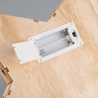 Светодиодная фигура &laquo;Дед Мороз в лесу&raquo; 30 &times; 30 &times; 5 см, дерево, батарейки АААх2 (не в комплекте), свечение тёплое белое